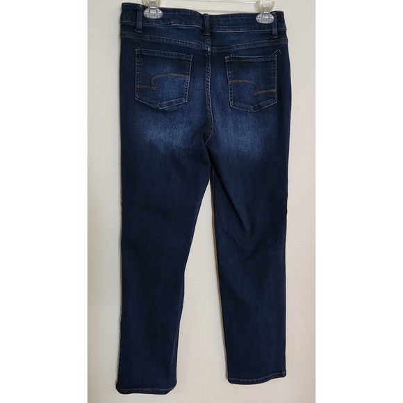 Time and True Jeans Women Size 8 Straight Mid Rise Stretch Heavyweight - Picture 2 of 4